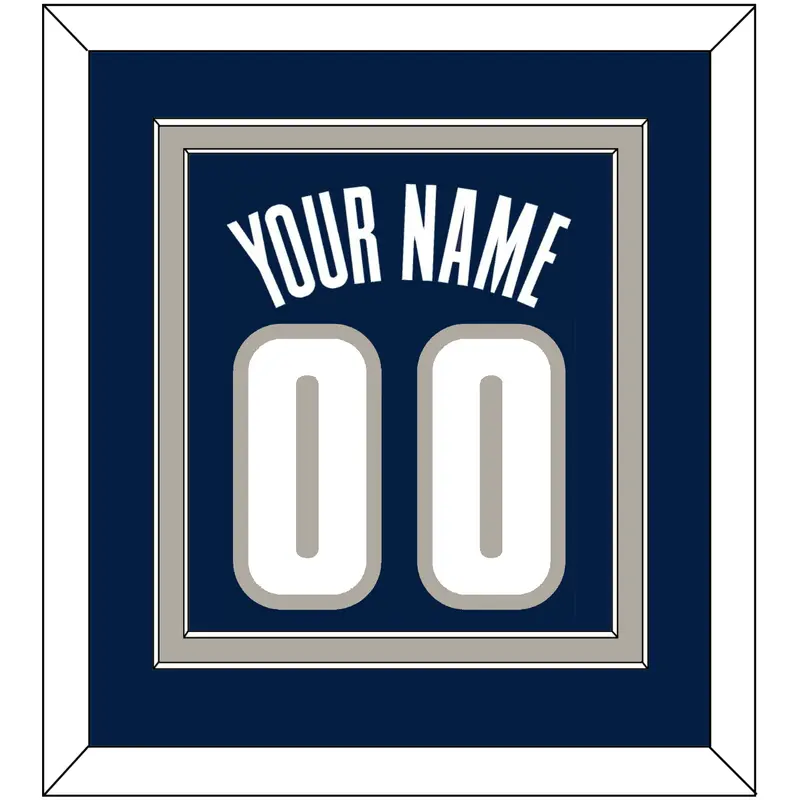 Georgetown Basketball Name & Number - Road Blue (1994-1996) - Double Mat 2