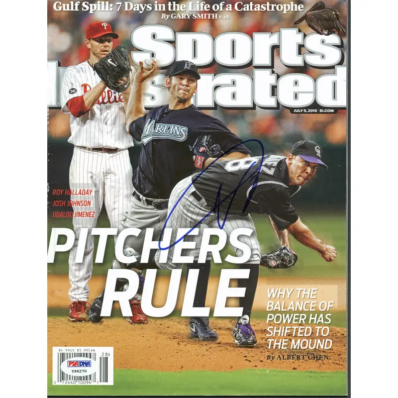 Rockies Ubaldo Jimenez Authentic Signed 2010 Spors Illustrated PSA/DNA #Y96270