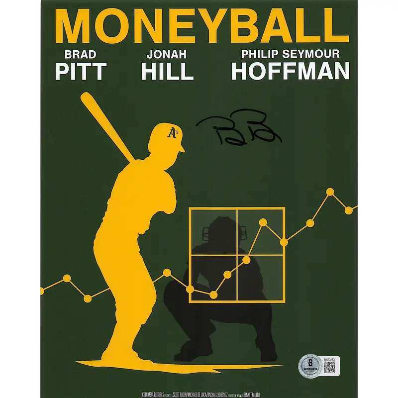 Billy Beane Moneyball Authentic Signed 8x10 Vertical Photo Autographed BAS 1