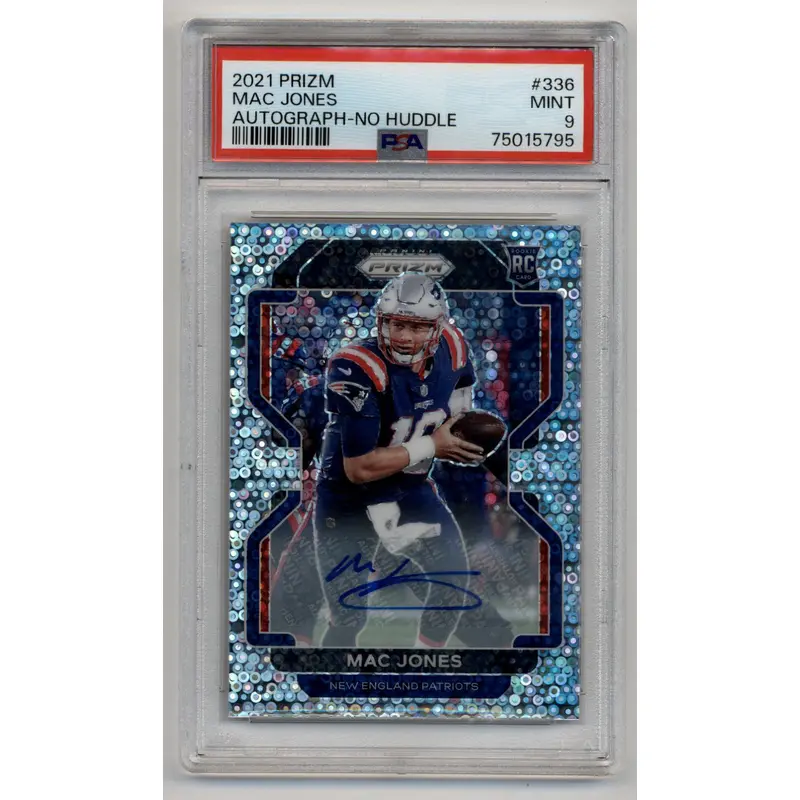 Mac Jones 2021 Prizm No Huddle Auto PSA 9 Mint