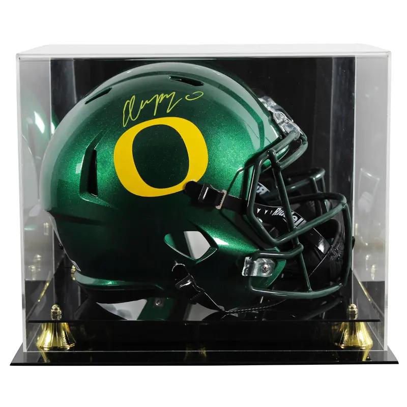 Oregon Christian Gonzalez Signed Full Size Speed Rep Helmet W/ Case BAS Witness