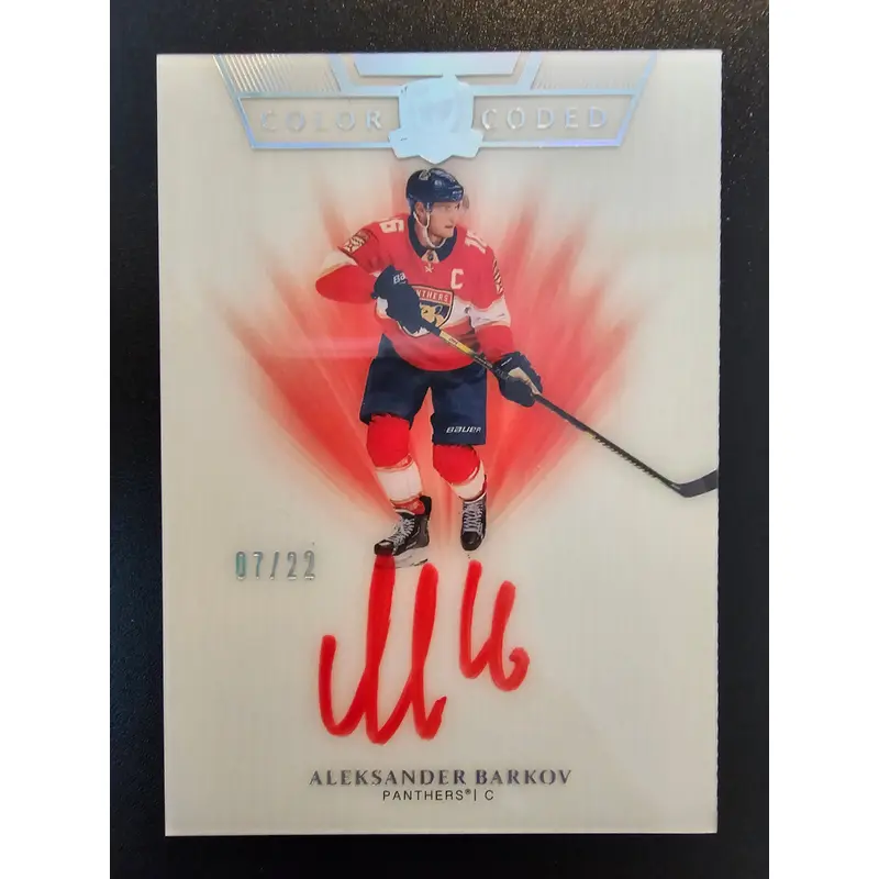 2019-20 Upper Deck The Cup - Color Coded Autographs Aleksander Barkov #CC-AB /22