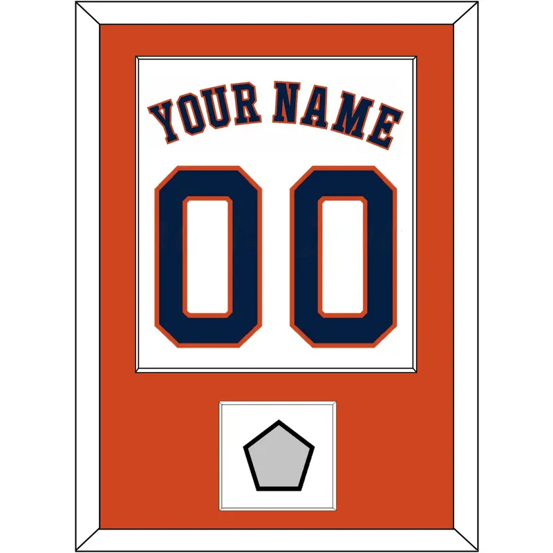 Houston Name, Number & World Series Champions Patch - Home White - Single Mat 2