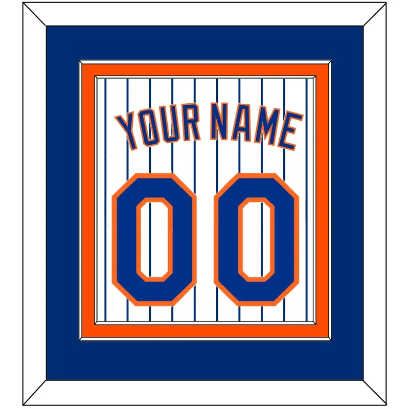 New York Name & Number - Home Pinstripes - Double Mat 3