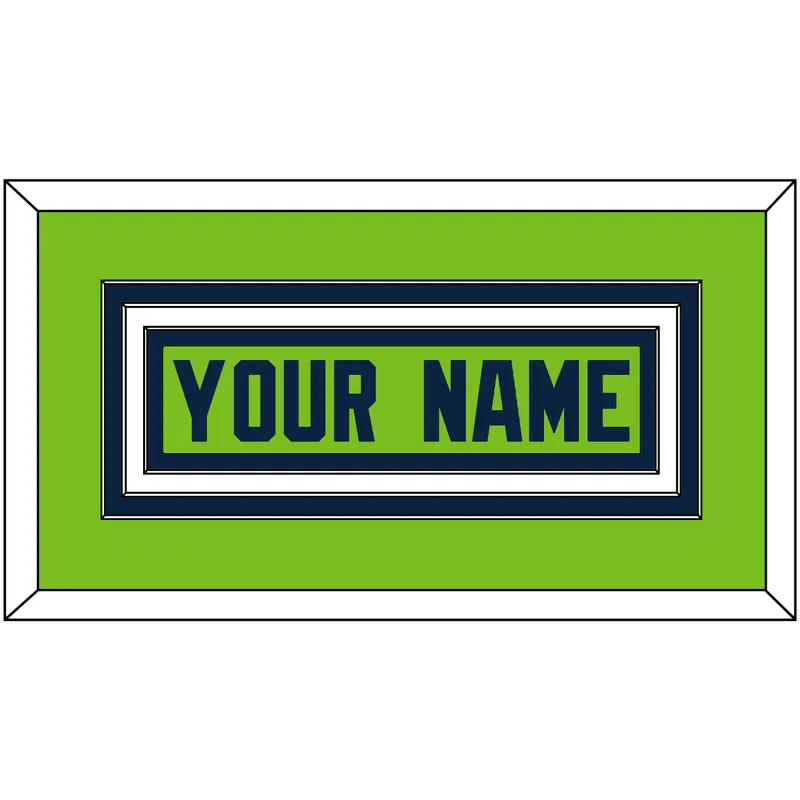 Seattle Nameplate - Alternate Green - Triple Mat 1