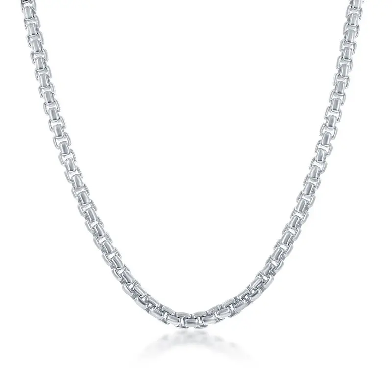 Sterling Silver Round Box Chain