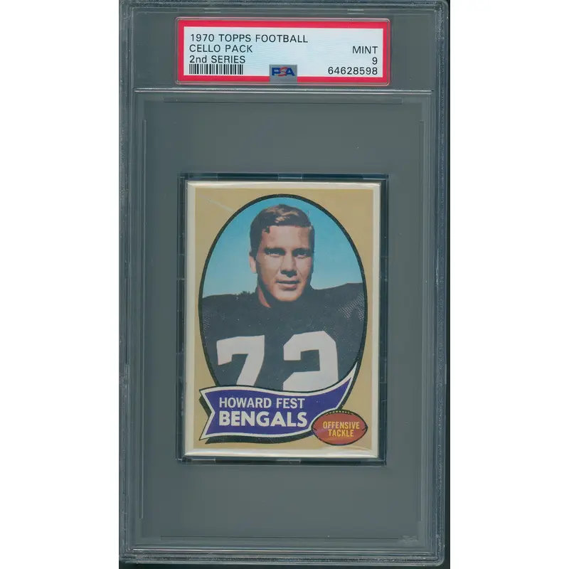 1970 Topps Football Unopened 2nd Series Cello Pack PSA 9 *8598