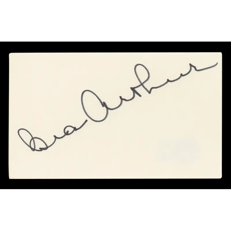 Bea Arthur The Golden Girls Authentic Signed 3x5 Index Card BAS #BL96515