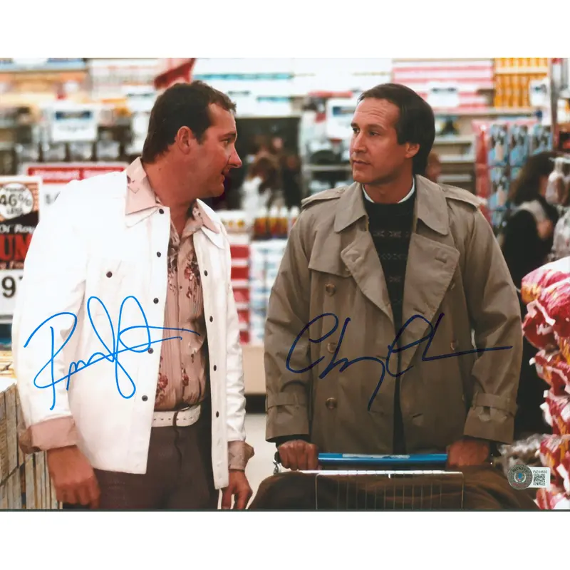 Chevy Chase & Randy Quaid Christmas Vacation Signed 11x14 Photo BAS Wit #WZ44583