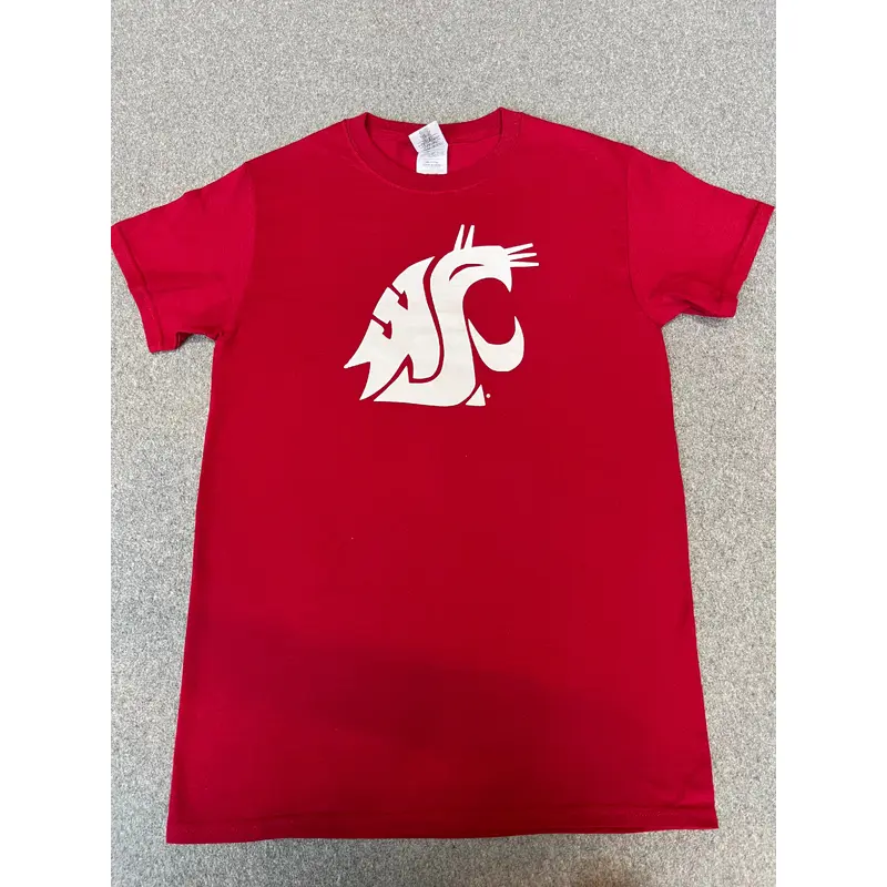 Crimson Short Sleeved T-Shirt with Coug Logo