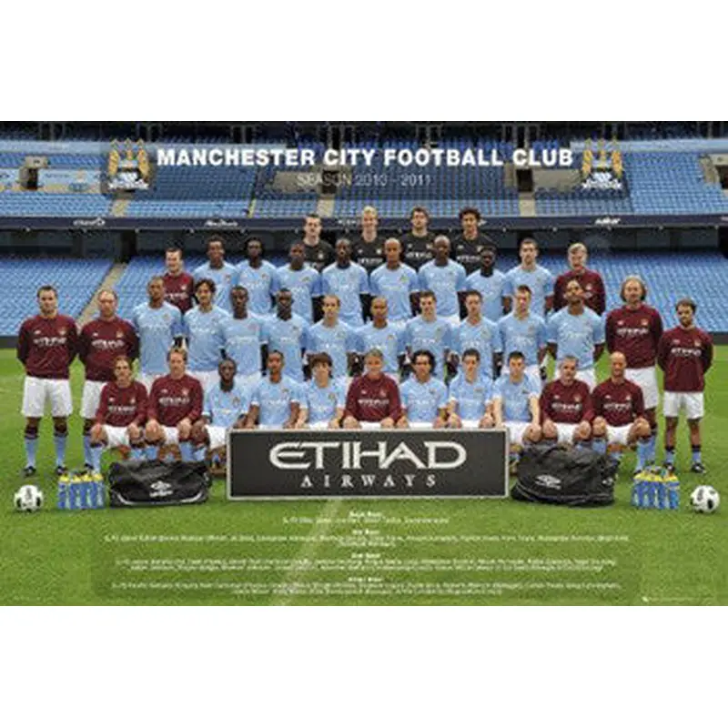 Manchester City FC 2010/11 Official Team Portrait Poster - GB Eye