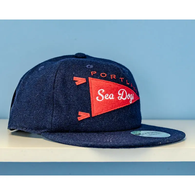 Portland Sea Dogs Official League Wooly Pennant Adjustable Hat