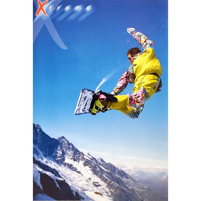Snowboarding "Extreme" Winter Sports Action Poster - Verkerke Inc.