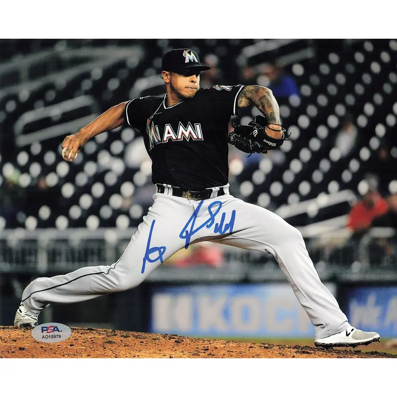 AJ RAMOS signed 8x10 photo PSA/DNA Florida Miami Marlins Autographed