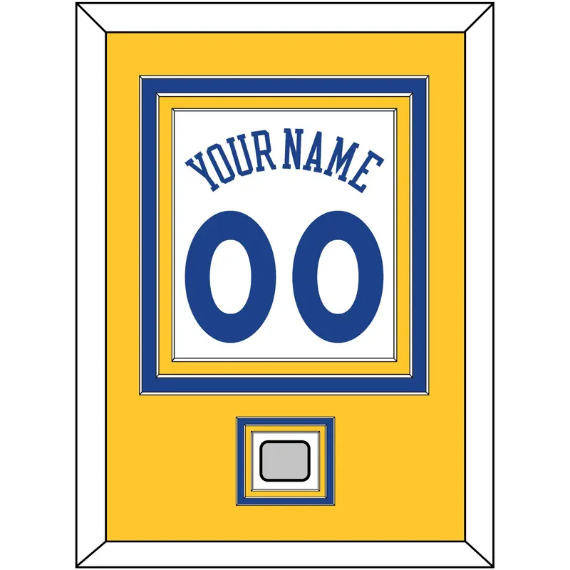 Golden State Name & Number With Finals Patch - Home White (2010-2019) - Triple Mat 3
