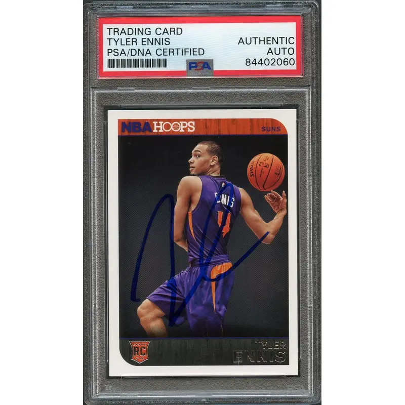 2014-15 NBA Hoops #276 Tyler Ennis Signed Rookie Card AUTO PSA Slabbed RC Suns