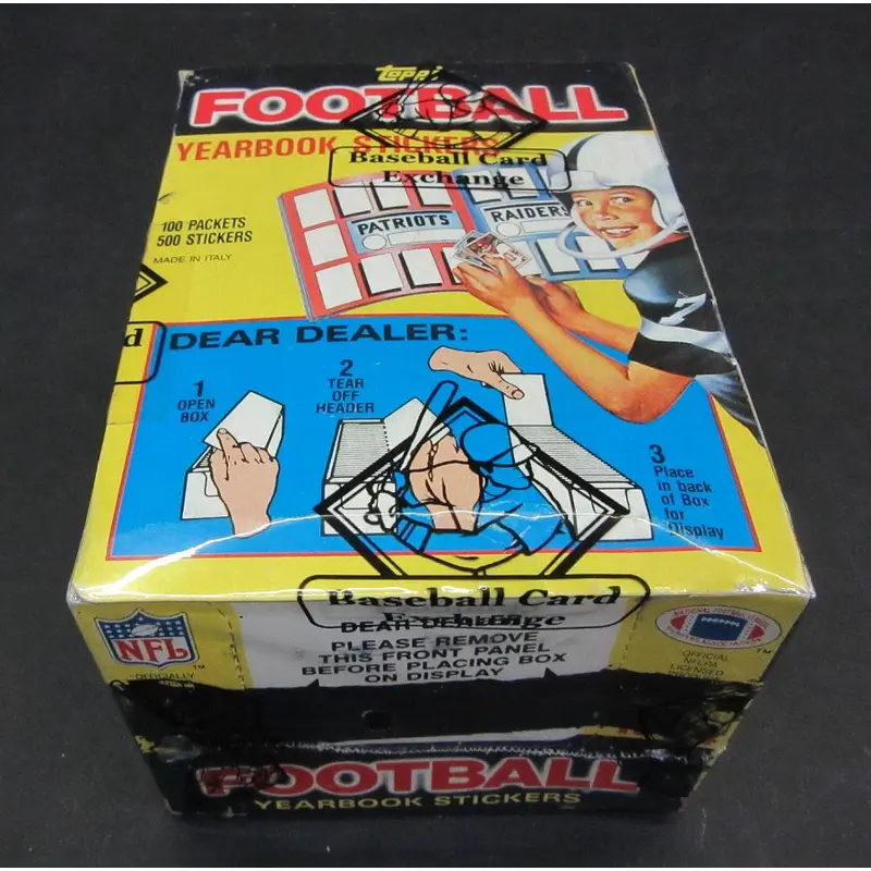 1984 Topps Football Yearbook Stickers Unopened Box