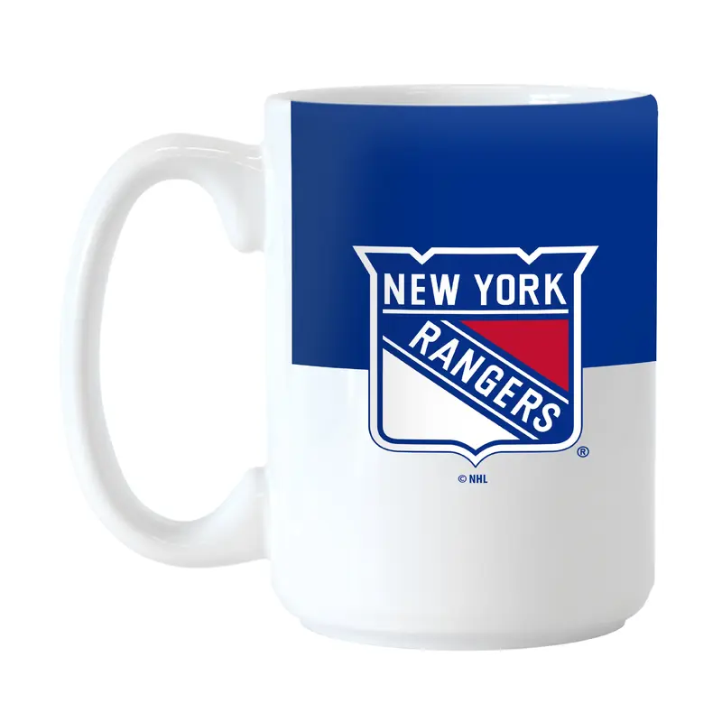 NY Rangers Color Block 15 oz Sublimated Mug