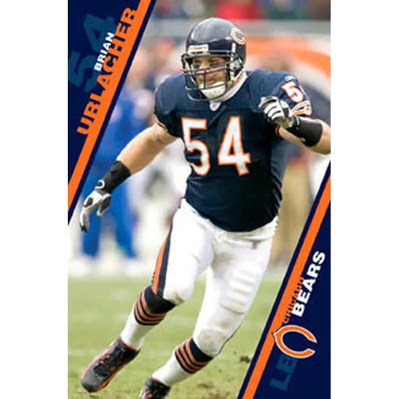 Brian Urlacher "Stalker" Chicago Bears Original NFL Action Poster - Costacos 2006