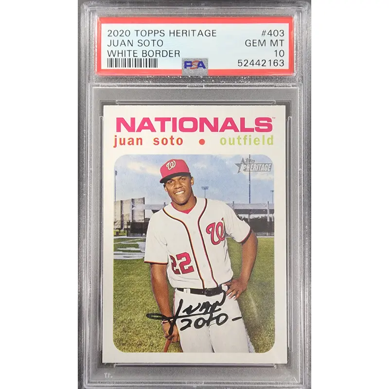 Juan Soto 2020 Topps Heritage #403 White Border PSA 10 Gem Mint