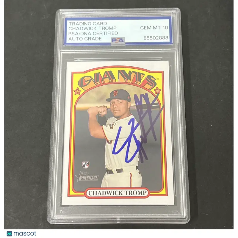 2021 Topps Heritage #631 Chadwick Tromp signed card PSA Auto 10