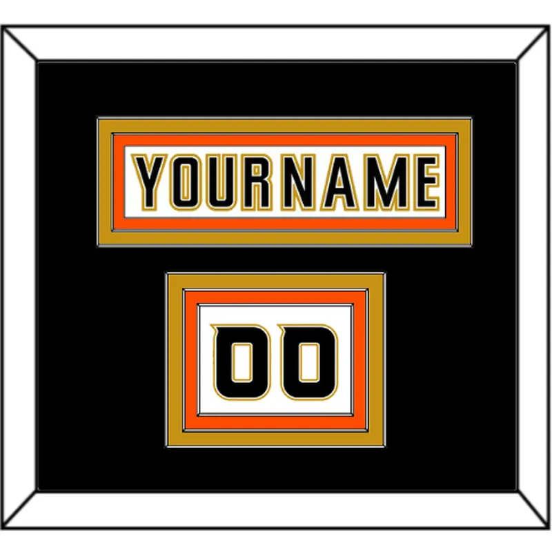 Anaheim Nameplate & Number (Shoulder) - Road White (2006-2014) - Triple Mat 3