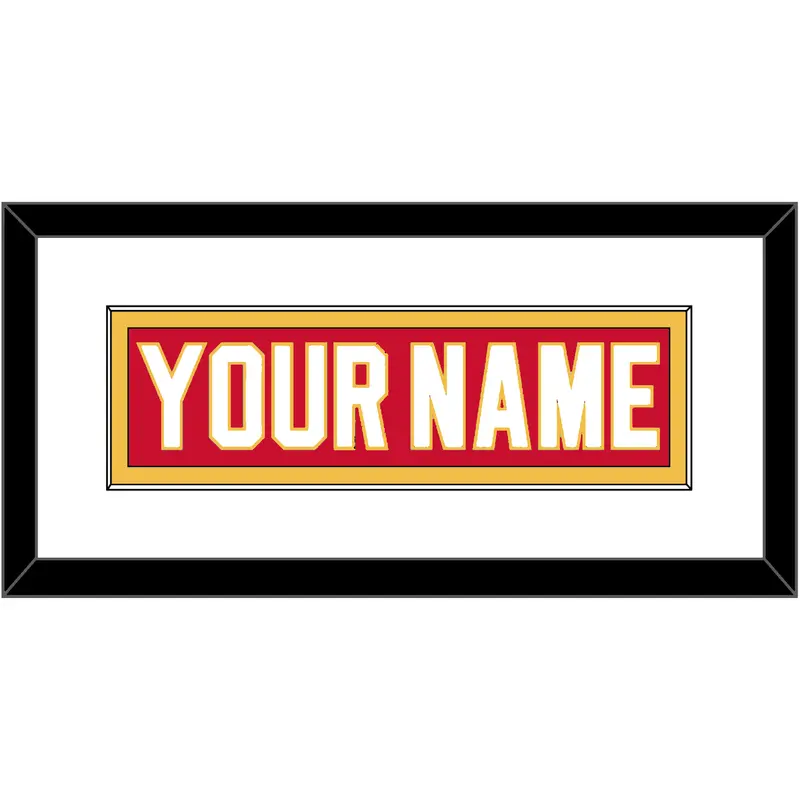 Calgary Nameplate - Road Red (1980-1994) - Single Mat 1