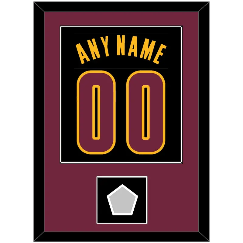 Cleveland Name & Number With Champions Patch - Black Pride (2015-2017) - Single Mat 3