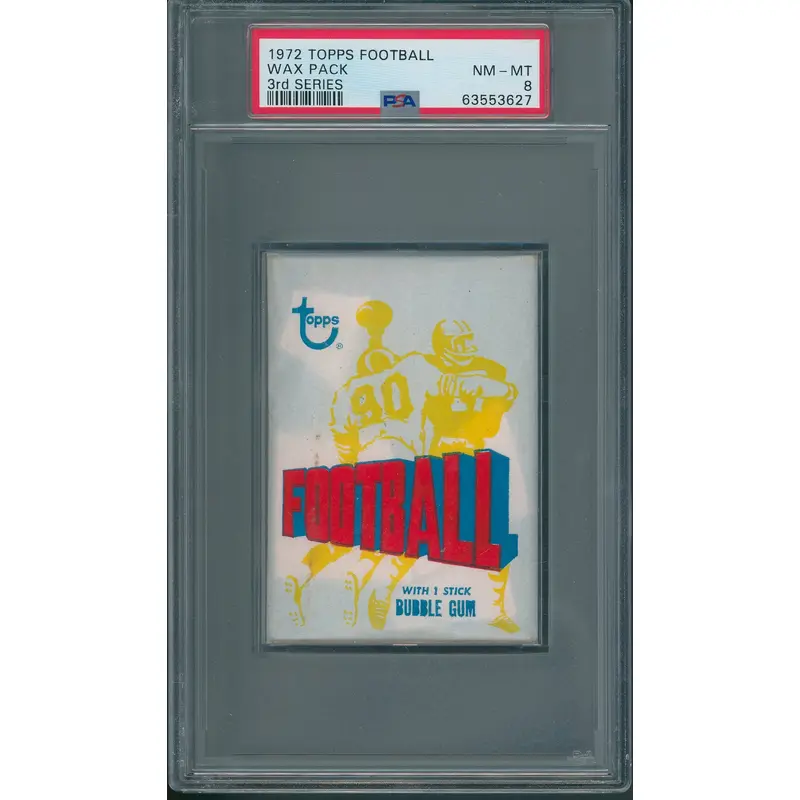 1972 Topps Football Unopened 3rd Series Wax Pack PSA 8 *3627