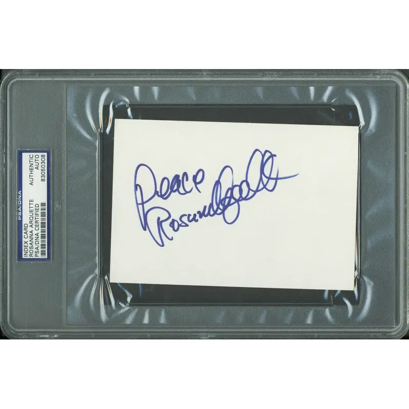 Rosanna Arquette Authentic Signed 4x6 Index Card Autographed PSA/DNA Slabbed 2