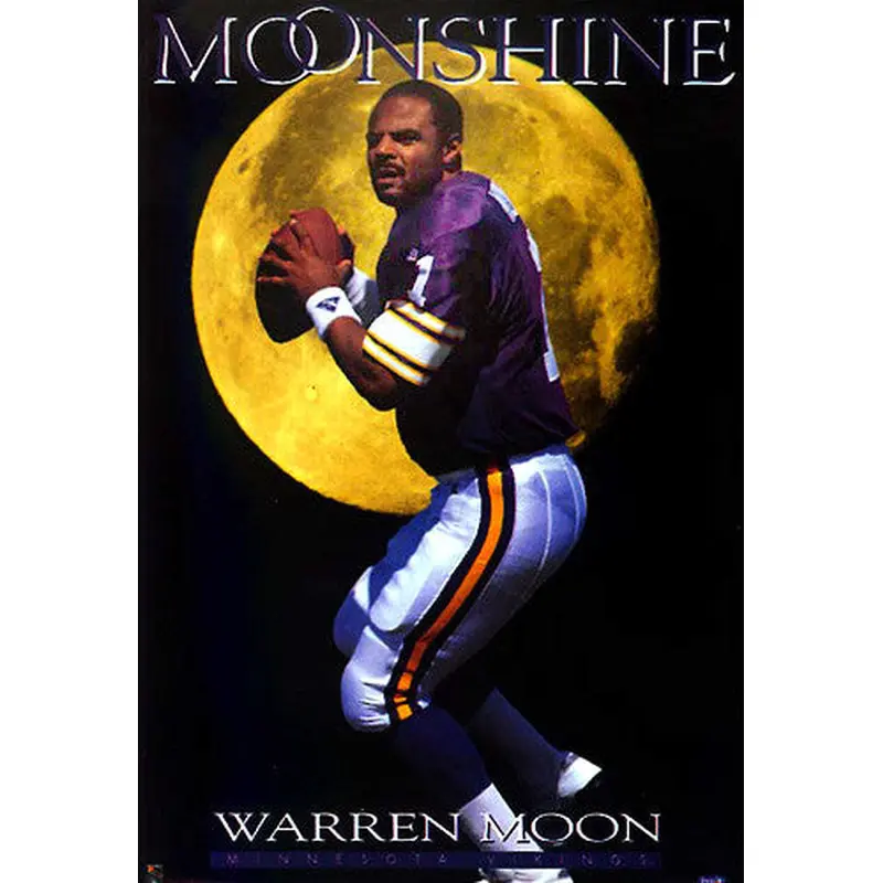 Warren Moon "Moonshine" Minnesota Vikings Poster - Costacos 1994