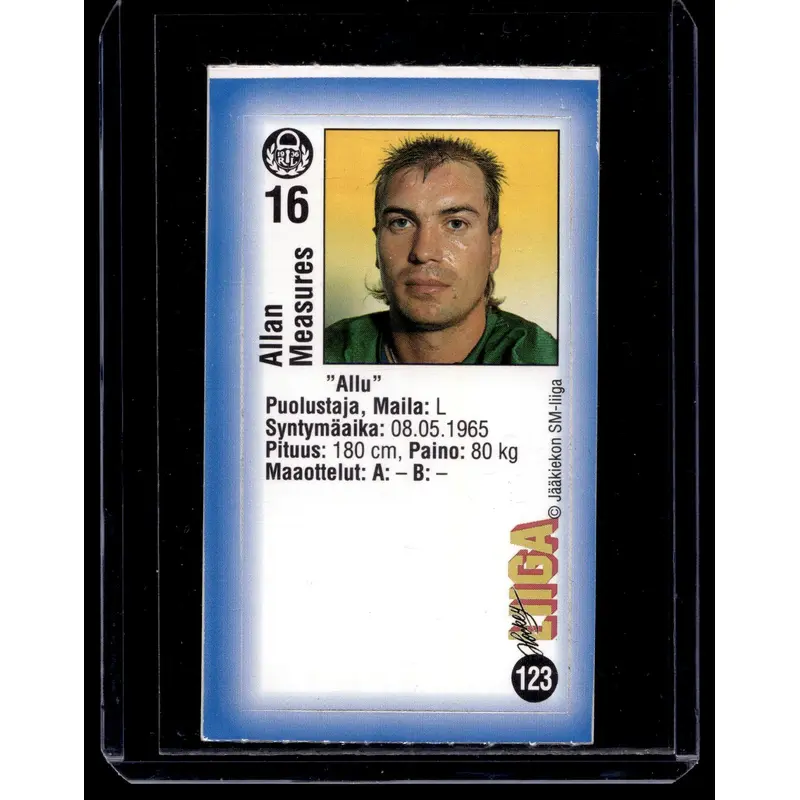 1992-93 JyvsHyv HockeyLiiga - Allan Measures #123
