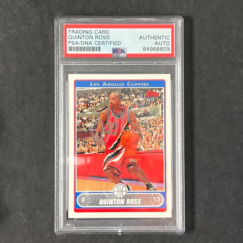 2006-07 Topps Basketball #144 Quinton Ross Signed Card AUTO PSA Slabbed Clippers