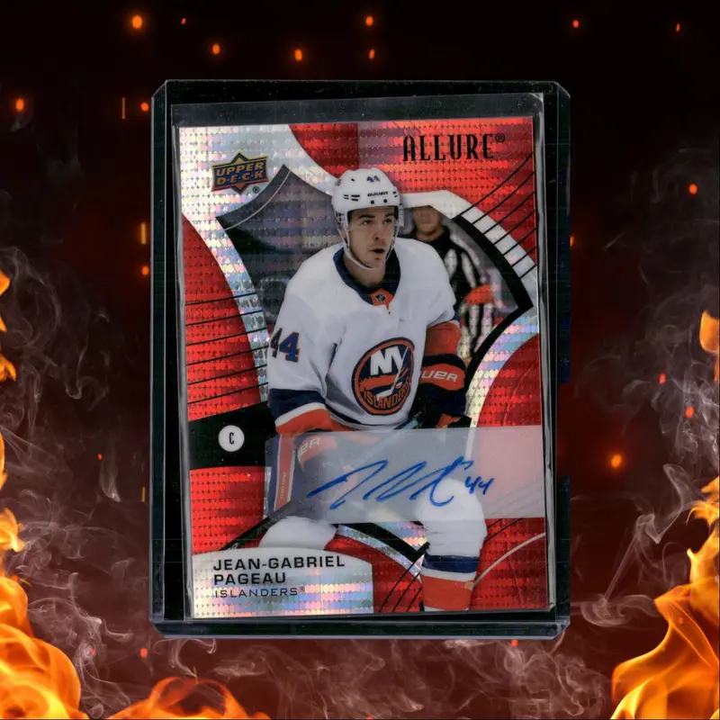 2021-22 Upper Deck Allure Red Rainbow Jean-Gabriel Pageau Auto #89