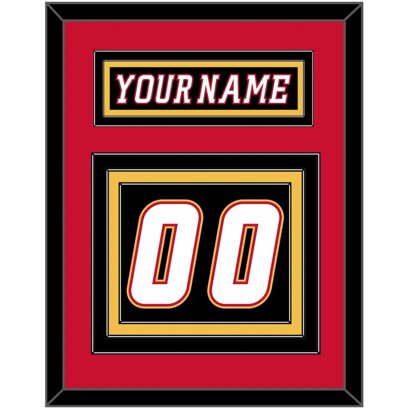 Calgary Nameplate & Number (Back) - Alternate Black - Triple Mat 3