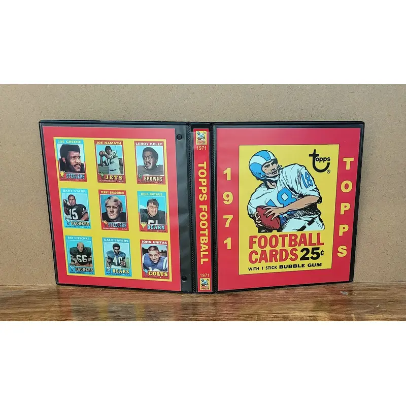 1971 Topps Football Cards Custom Made Album Binder 3 Sizes - 3558