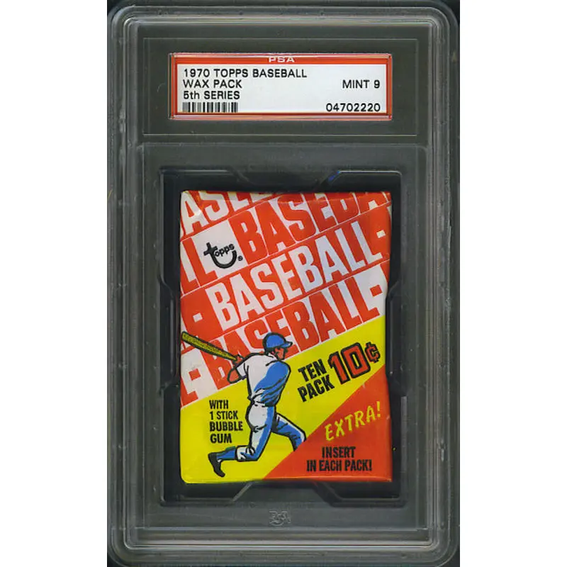 1970 Topps Baseball Unopened Series 5 Wax Pack PSA 9