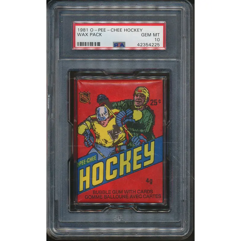 1983/84 OPC O-Pee-Chee Hockey Unopened Wax Pack PSA 8