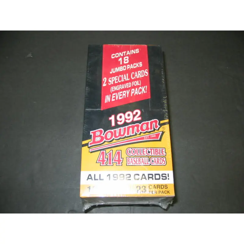 1992 Bowman Baseball Unopened Jumbo Box (18 Count)