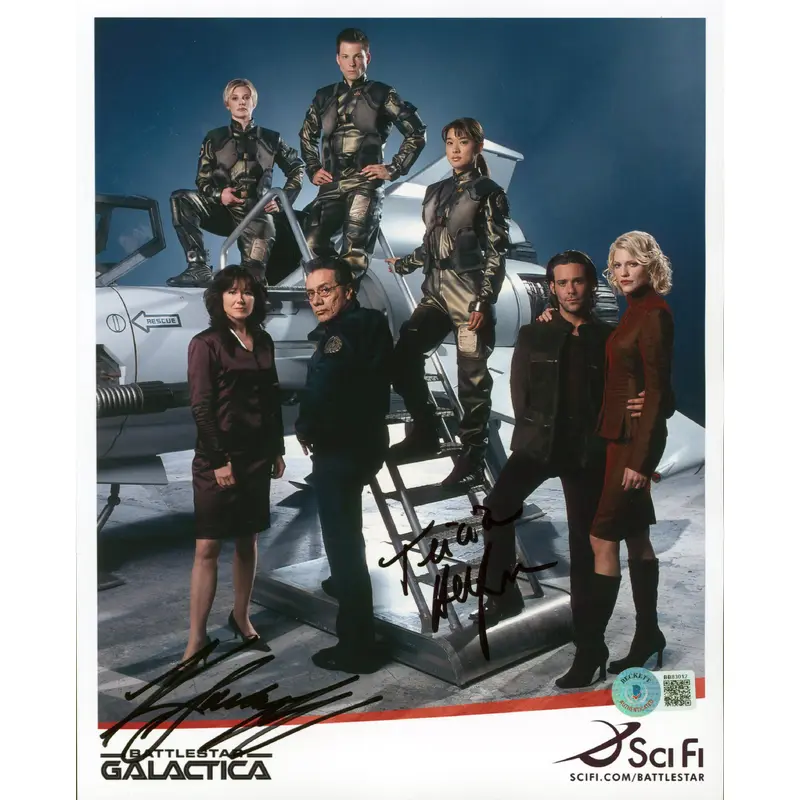 Katee Sackhoff & Tricia Helfer Battlestar Galactica Signed 8x10 Photo BAS