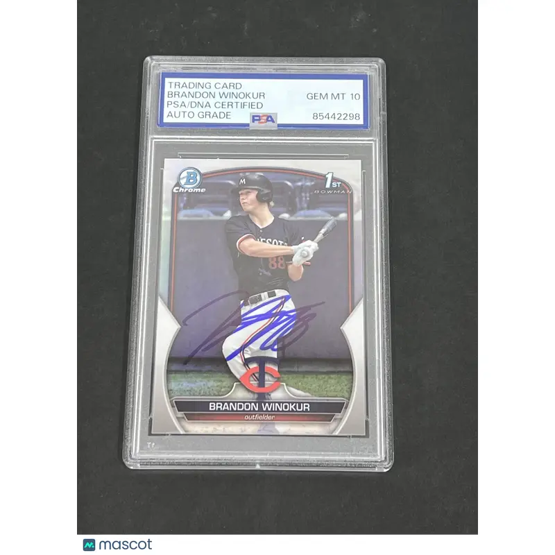 2023 Topps Chrome First Bowman #BDC-69 Brandon Winokur signed Card PSA Auto 10