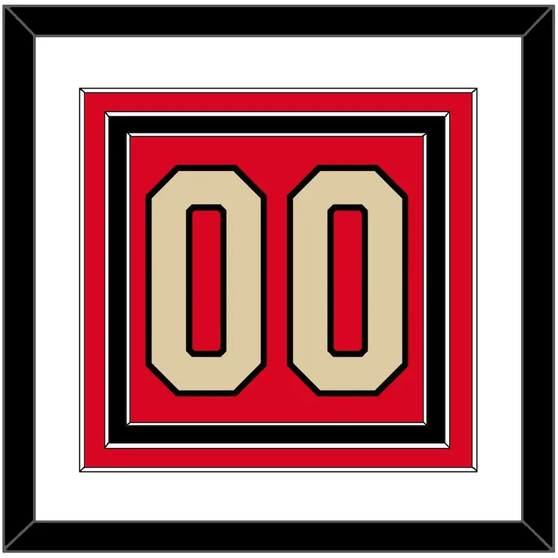 Canada Mens Hockey Number - 2025 4 Nations Red - Triple Mat 2