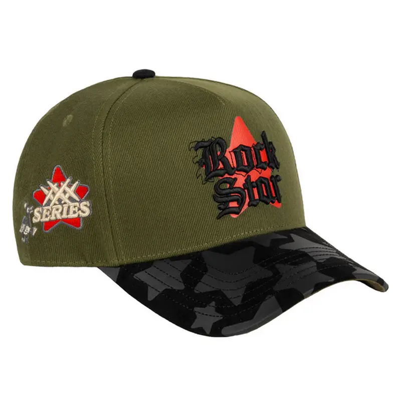JC HATS GREEN SNAPBACK ROCKSTAR 1937 GREEN