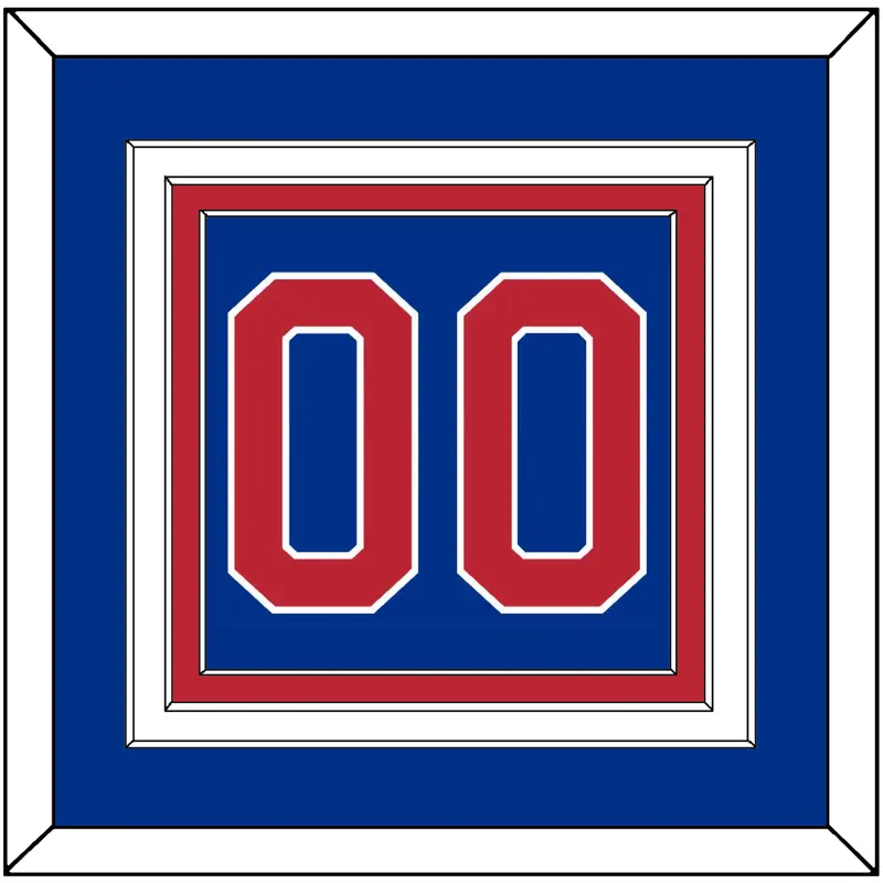 United States Mens Hockey Number - 1980 Olympics Road Blue - Triple Mat 2