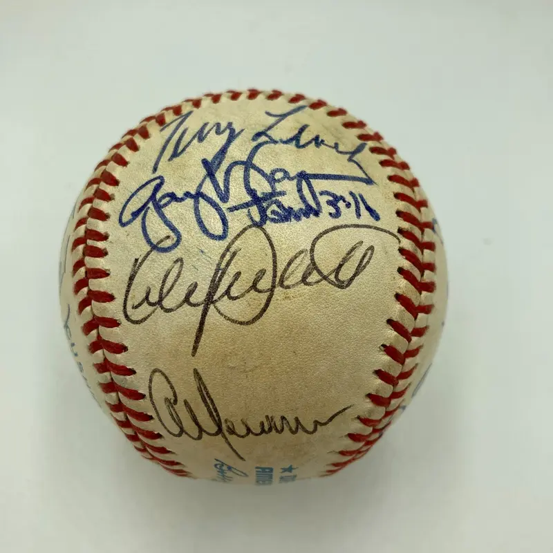 1991 Minnesota Twins World Series Champs Team Signed Baseball JSA COA