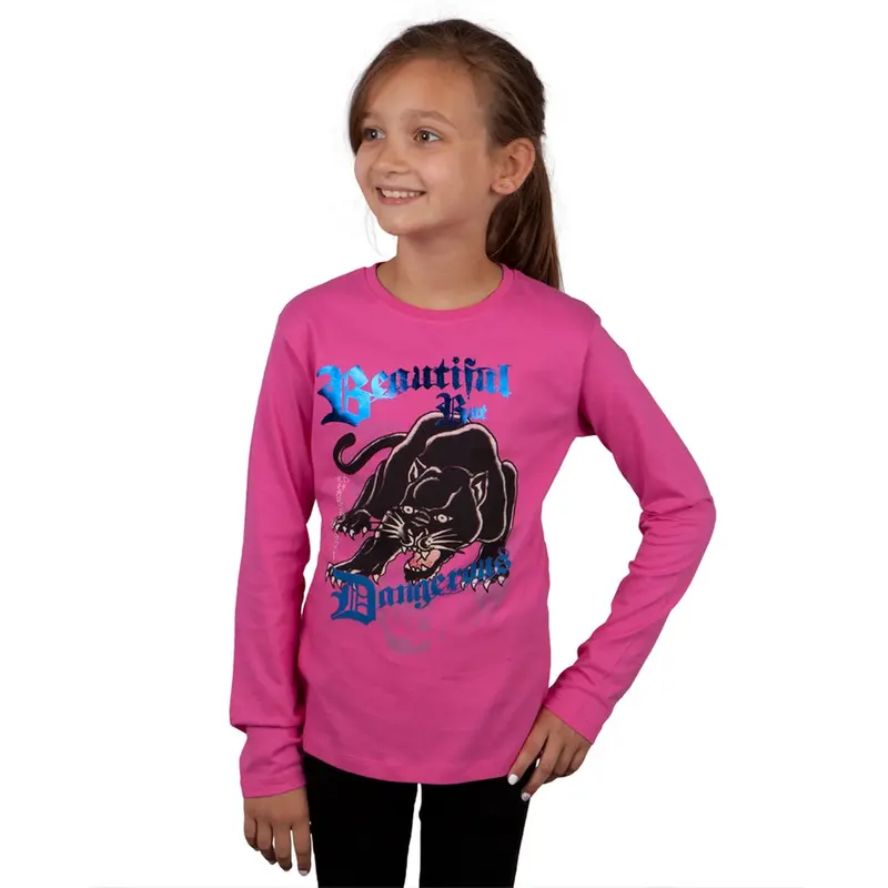 Ed Hardy - Dangerous Panther Girls Youth Long Sleeve