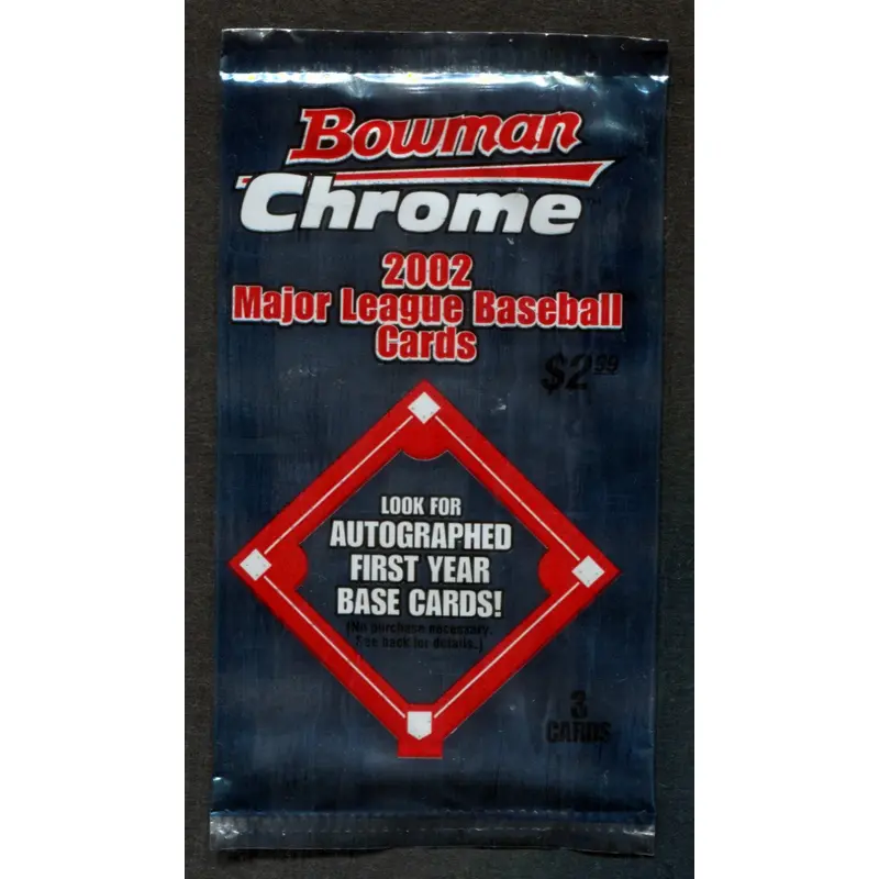 2002 Bowman Chrome Baseball Unopened Pack (Retail) (Pre-Priced) (3)