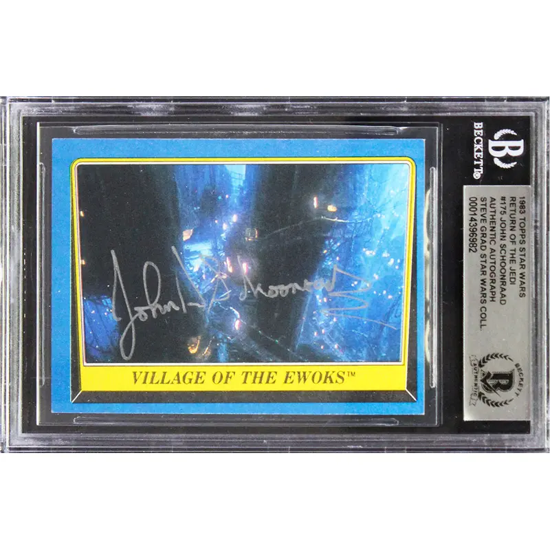 John Schoonraad Signed 1983 Topps Star Wars ROTJ #171 Card BAS Slabbed 2