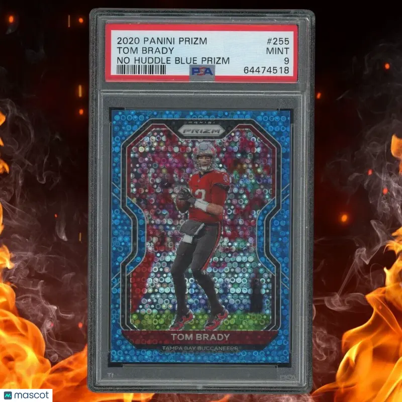 2020 Panini Prizm TOM BRADY /79 No Huddle Blue Prizm PSA 9 #255