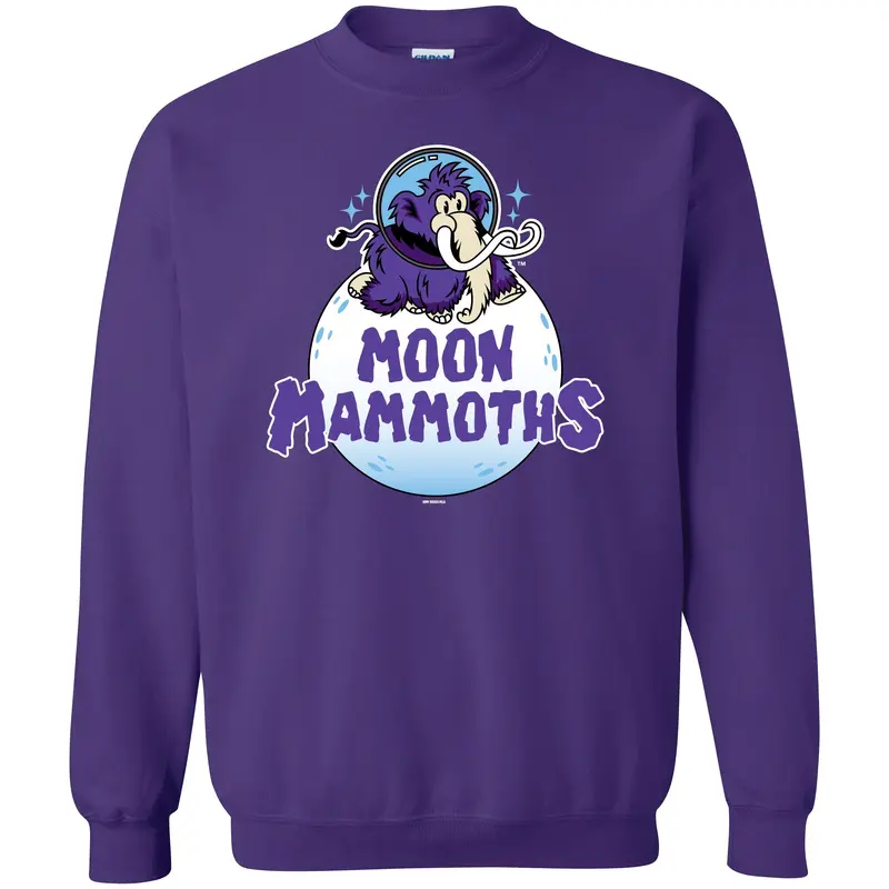 Erie SeaWolves BR Moon Mammoths Crewneck Sweatshirt